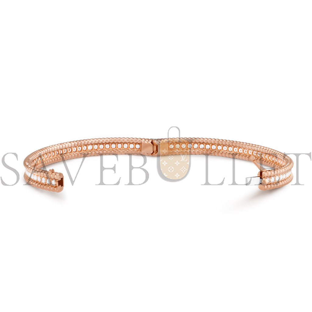 v*n cl*f arpels perlÉe Di*m*nds bracelet, 1 row, medium model - rose gold, Di*m*nd vcarp27f00